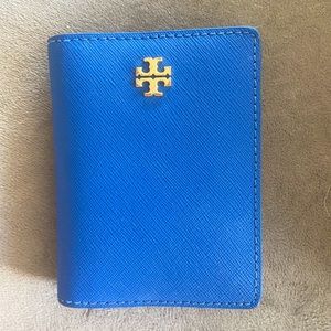 Tory Burch Small Blue Leather Wallet
